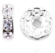 Beads, Jewelry Spacer Beads (Silver color, 10 beads)