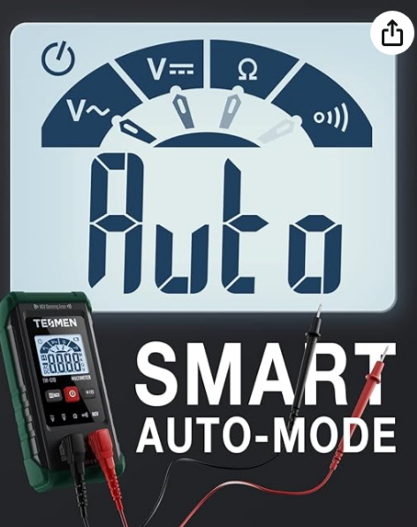Tesmen Multimeter TM-510, 4000 Counts, Smart Measurement, Color Green