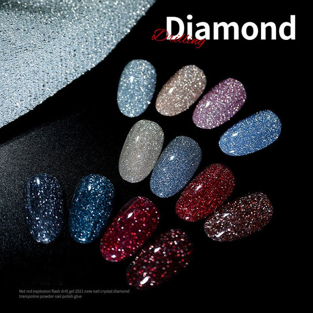 Crystal Diamond Metallic Powder Nail Polish - MagicSkinTech